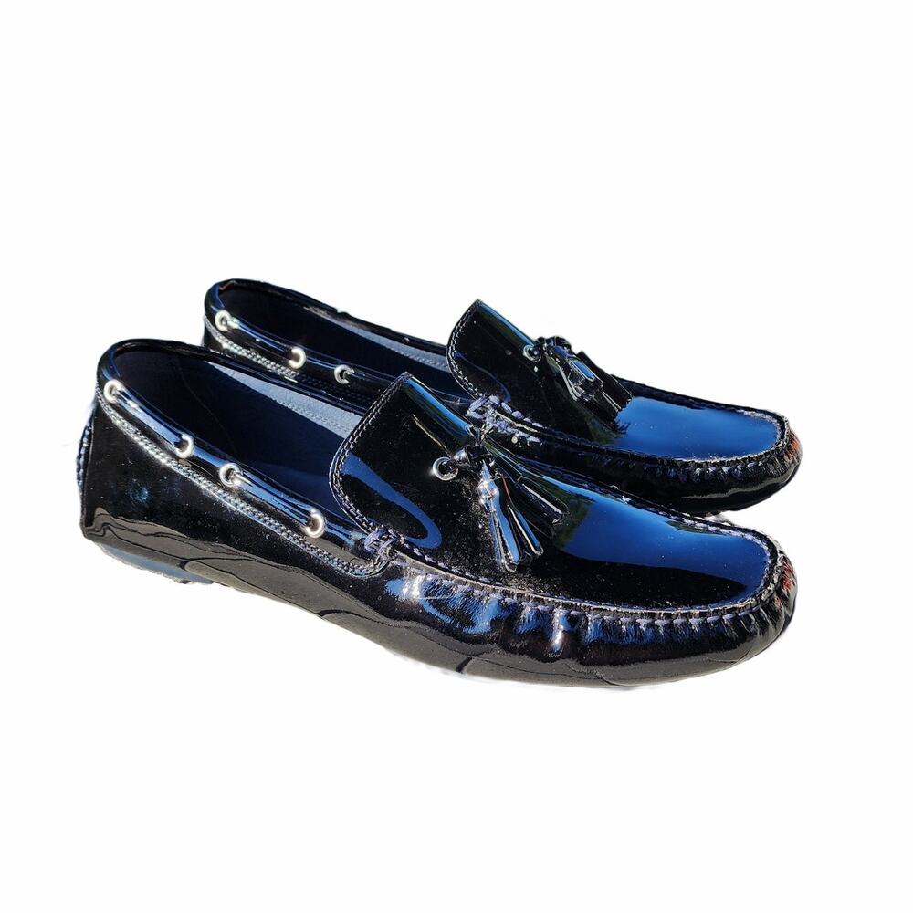 Donald J Pliner Viper 2 Patent Leather Tassel Driving Loafers 13